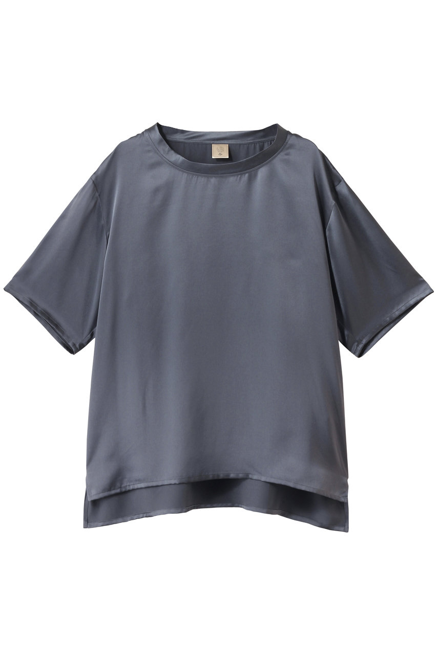 Foo Tokyo 【UNISEX】Silk Satin Pullover (チャコールグレー, L) フートウキョウ ELLE SHOP Foo Tokyo 【UNISEX】Silk Satin Pullover (チャコールグレー, L) フートウキョウ ELLE SHOP