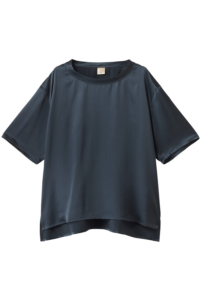 Foo Tokyo 【UNISEX】Silk Satin Pullover (エレガント×ネイビー, LL) フートウキョウ ELLE SHOP Foo Tokyo 【UNISEX】Silk Satin Pullover (エレガント×ネイビー, LL) フートウキョウ ELLE SHOP
