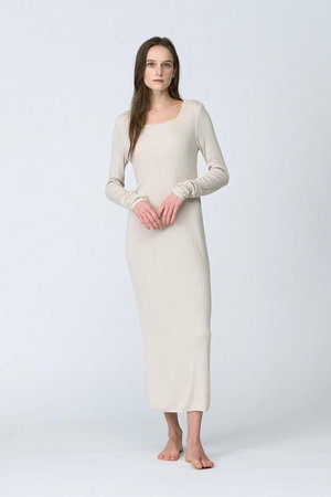 フートウキョウ/Foo Tokyoのシルクブレンドリブニットワンピース(110500/110502)