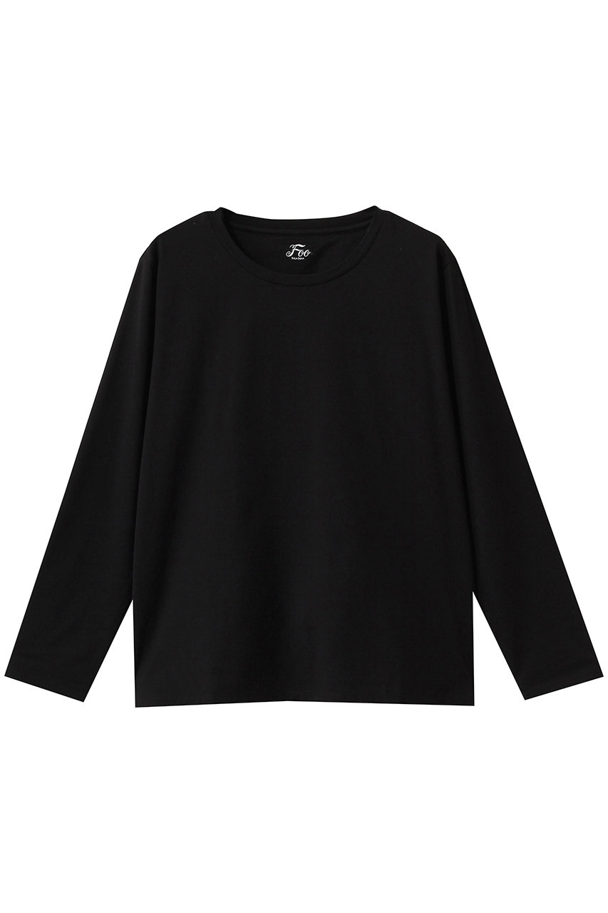 フートウキョウ/Foo Tokyoの【ウィメンズ】シルクコットンロングスリーブTシャツ(ブラック/25A04LSBLKM750)