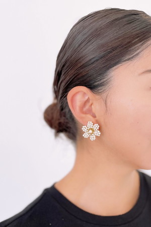 コルコバード/CORCOVADOの【orgablanca】MARL flower ピアス(150100/150101)