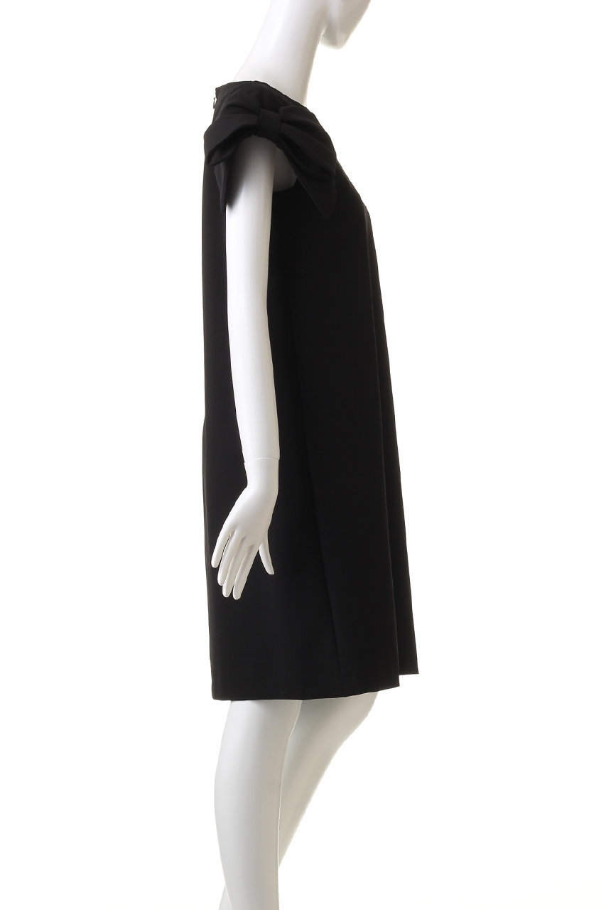 CORCOVADO(コルコバード)｜ツイストジャージーリボンドレス/ブラック  