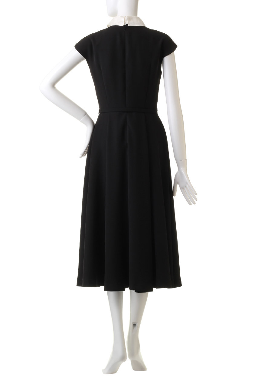 CORCOVADO(コルコバード)｜マットサテン白襟ドレス/ブラック の通販