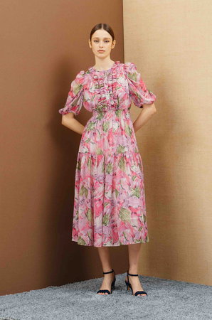 コルコバード/CORCOVADOのフラワーガーデンシフォンドレス(110500/110502)