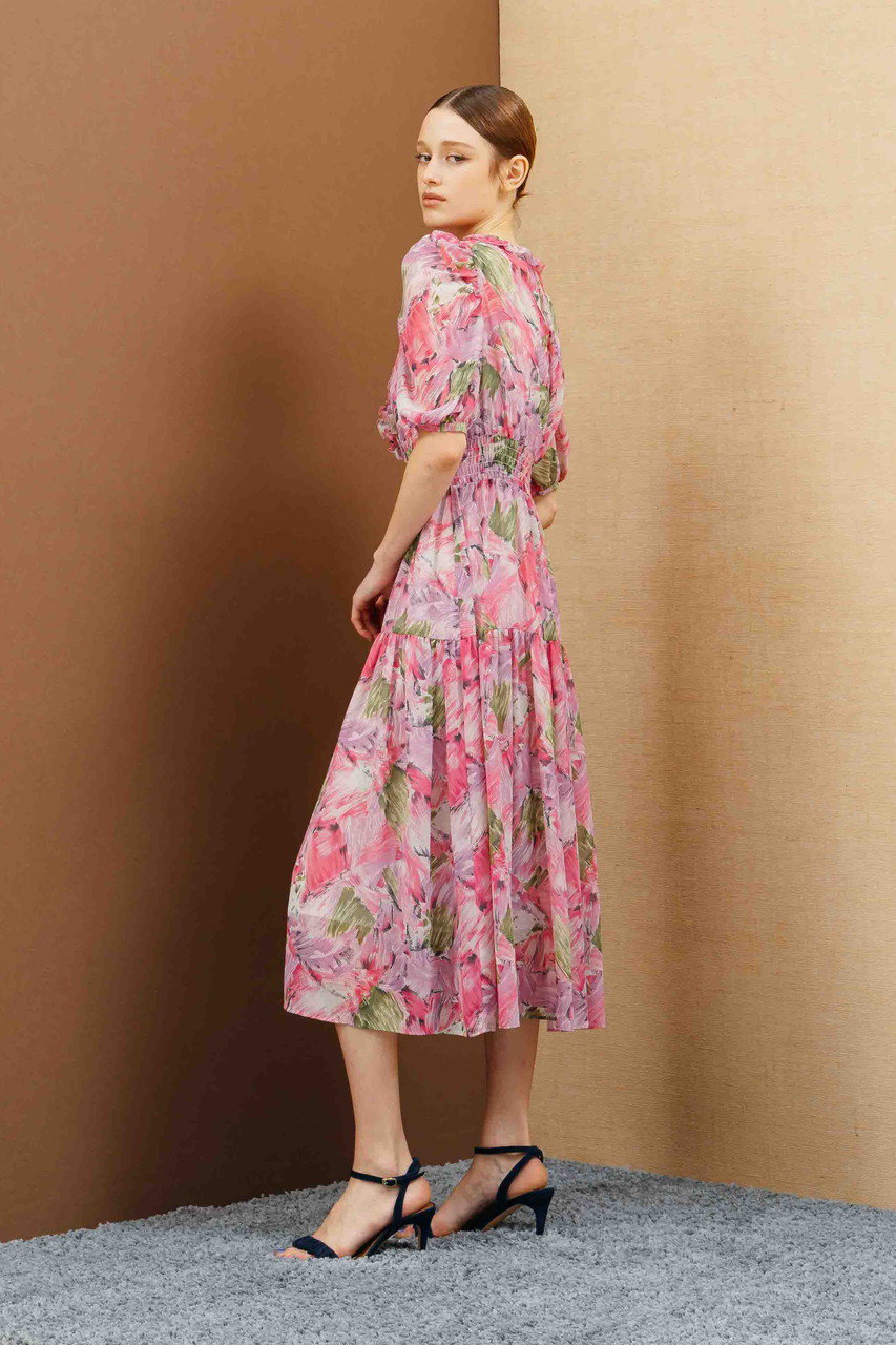 【定価86,900円】　CORCOVADO フラワーガーデンシフォンドレス CORCOVADO(コルコバード)｜フラワーガーデンシフォンドレス/バニラ の