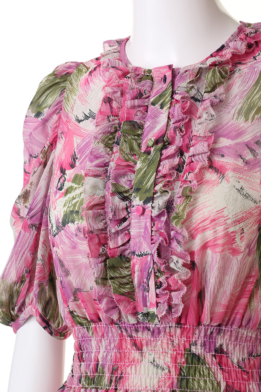 【定価86,900円】　CORCOVADO フラワーガーデンシフォンドレス CORCOVADO(コルコバード)｜フラワーガーデンシフォンドレス/バニラ の