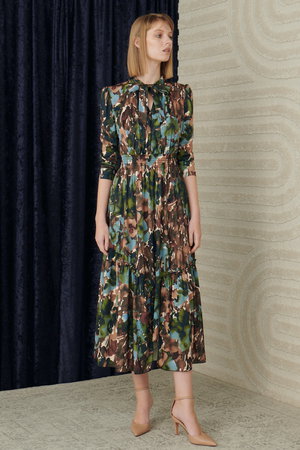 コルコバード/CORCOVADOのJersey ボウタイリボンドレス(110500/110502)