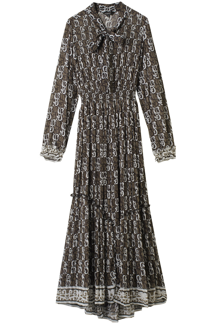 CORCOVADO ボウタイリボンシフォンドレス (ガナッシュ, 36) コルコバード ELLE SHOP CORCOVADO ボウタイリボンシフォンドレス (ガナッシュ, 36) コルコバード ELLE SHOP
