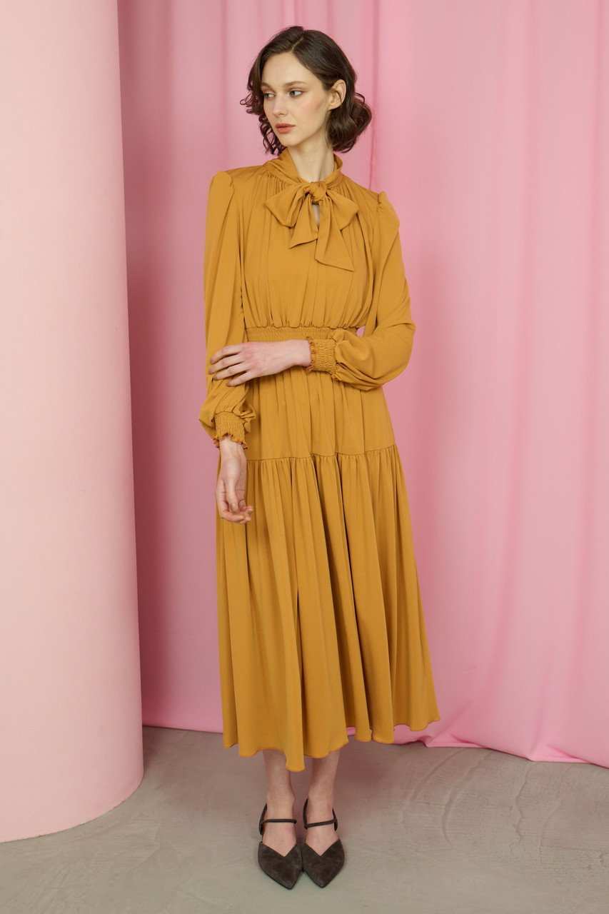 CORCOVADO コルコバード ボウタイ付きワンピース 美品 CORCOVADO