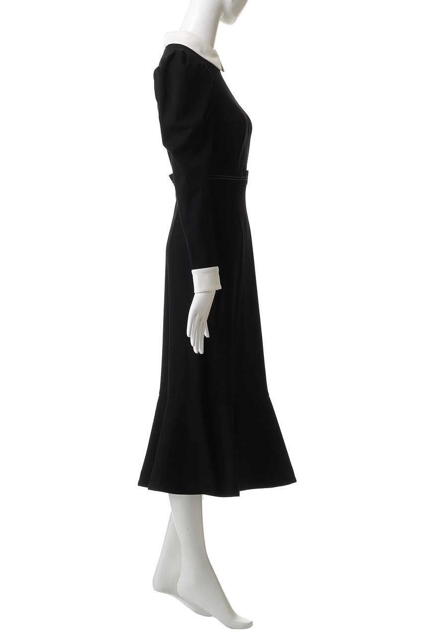 CORCOVADO　カシュクールミディワンピース　ブラック　コルコバード　長袖 中古・古着通販】CORCOVADO (コルコバード) 長袖ワンピース