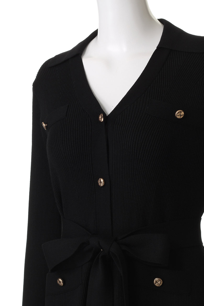 CORCOVADO(コルコバード)｜SNOWYワイドリブ編みドレス/ブラック の通販