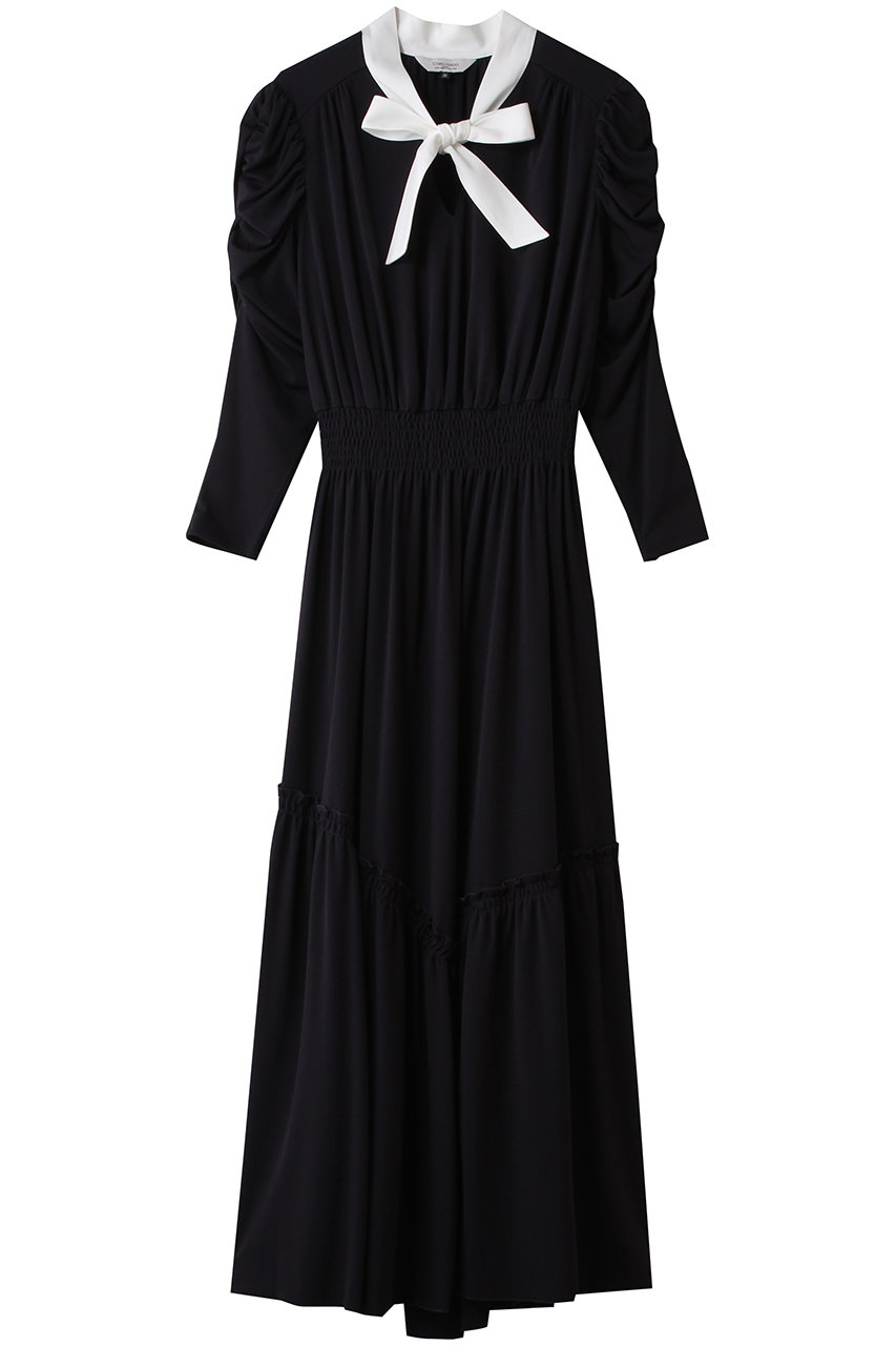 コルコバード/CORCOVADOのバイカラーボウタイリボンドレス(ネイビー/3801-142-261)