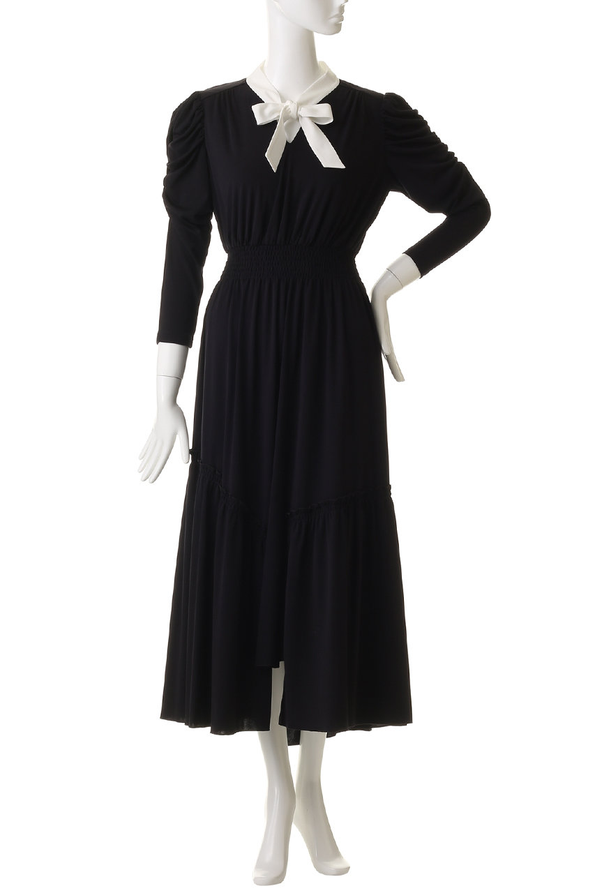 CORCOVADO(コルコバード)｜バイカラーボウタイリボンドレス/ネイビー