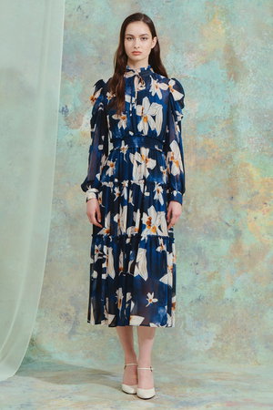 コルコバード/CORCOVADOのカラーシフォンドレス(110500/110502)