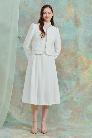 コルコバード/CORCOVADOのパールトリムツイードジャケット(110800/110801)