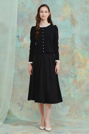 コルコバード/CORCOVADOのフラワートリムカーディガン(110100/110104)