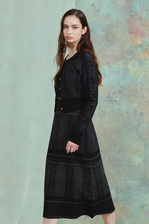 コルコバード/CORCOVADOのレーシージャカードカーディガン(110100/110104)