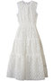 カットジャカードドレス コルコバード/CORCOVADO ホワイト
