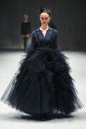 チュールカフ シアージップカーディガン