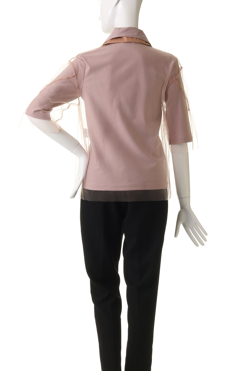 Chika Kisada(チカ キサダ)｜チュール レイヤー 襟付きプルオーバー