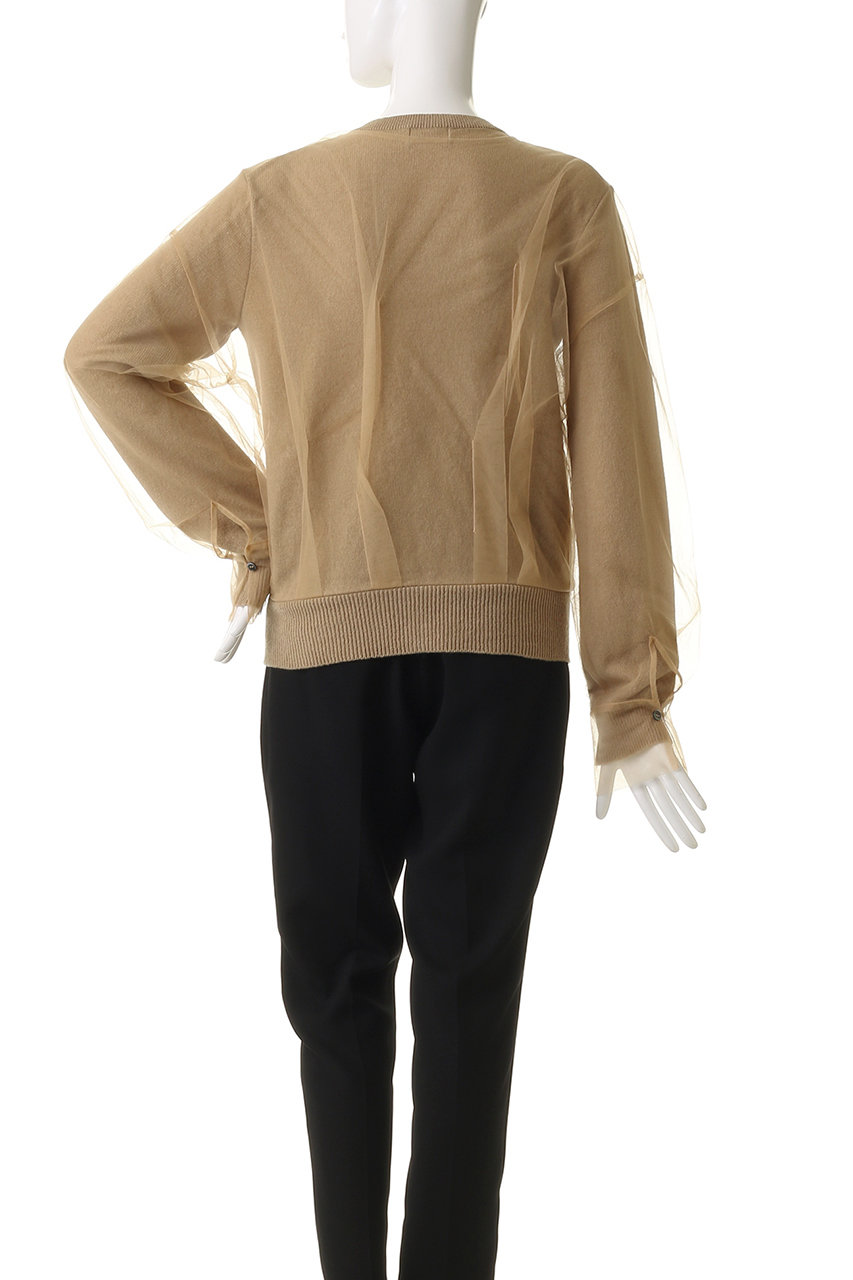 Chika Kisada◆カーディガン(厚手)/1/ウール/GRY/CK-23158 tulle cardigan | Chika Kisada