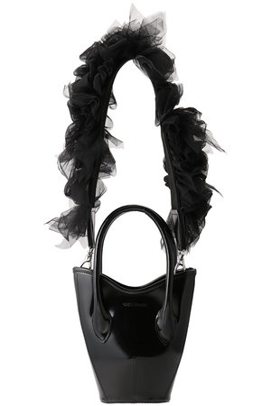 チカ キサダ/Chika Kisadaのチュール ストラップ レザー ミニバッグ(120600/120602)