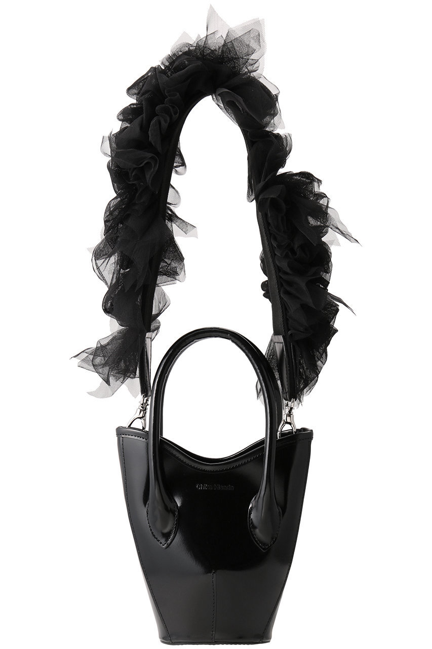 Chika Kisada チュール ストラップ レザー ミニバッグ (ブラック, F) チカ キサダ ELLE SHOP Chika Kisada チュール ストラップ レザー ミニバッグ (ブラック, F) チカ キサダ ELLE SHOP