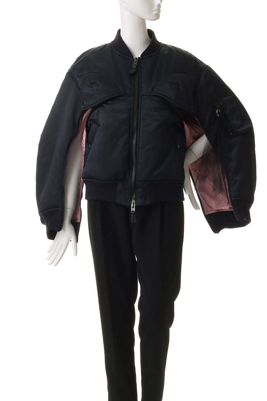 Chika Kisada(チカ キサダ)｜オーバーサイズ ナイロン MA-1/ネイビー