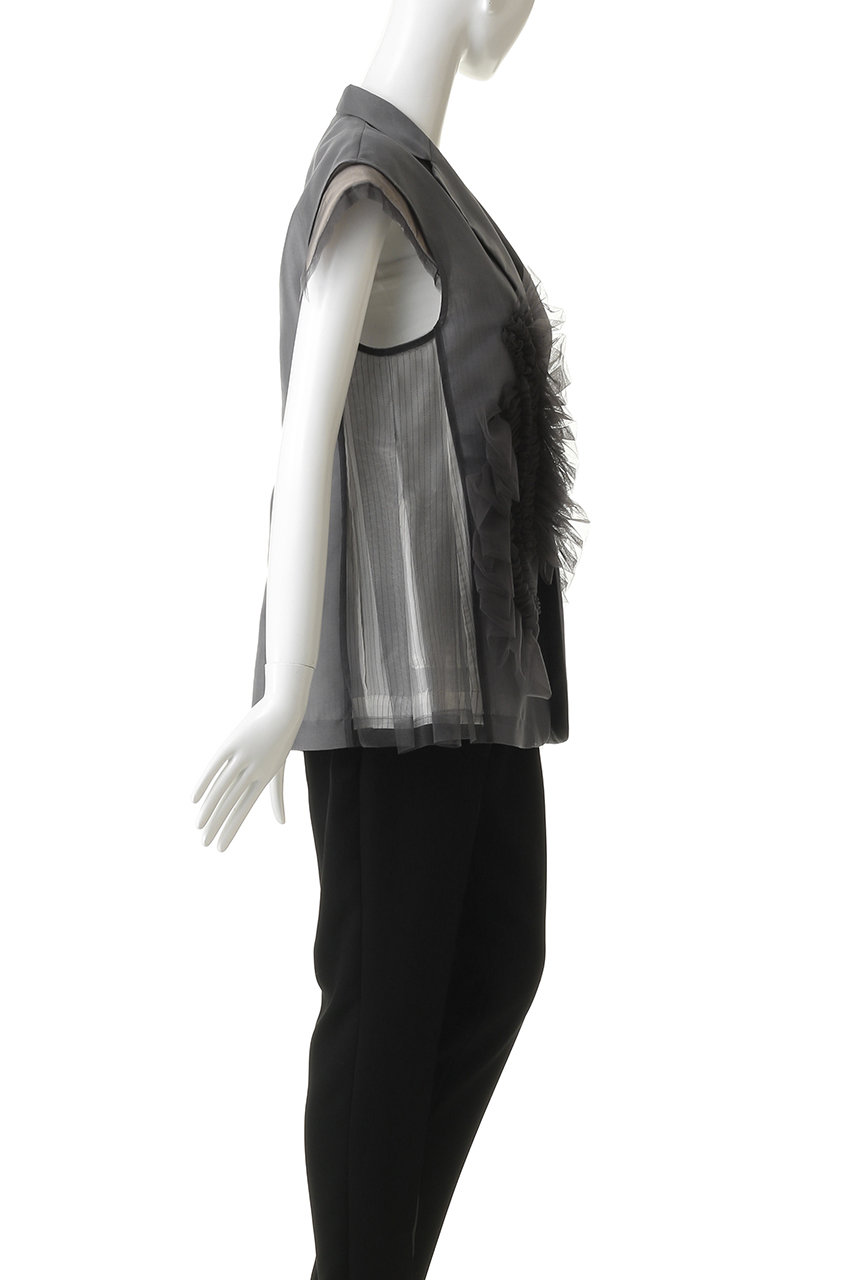 Chika Kisada(チカ キサダ)｜チュール デザイン ジレ/グレー の通販