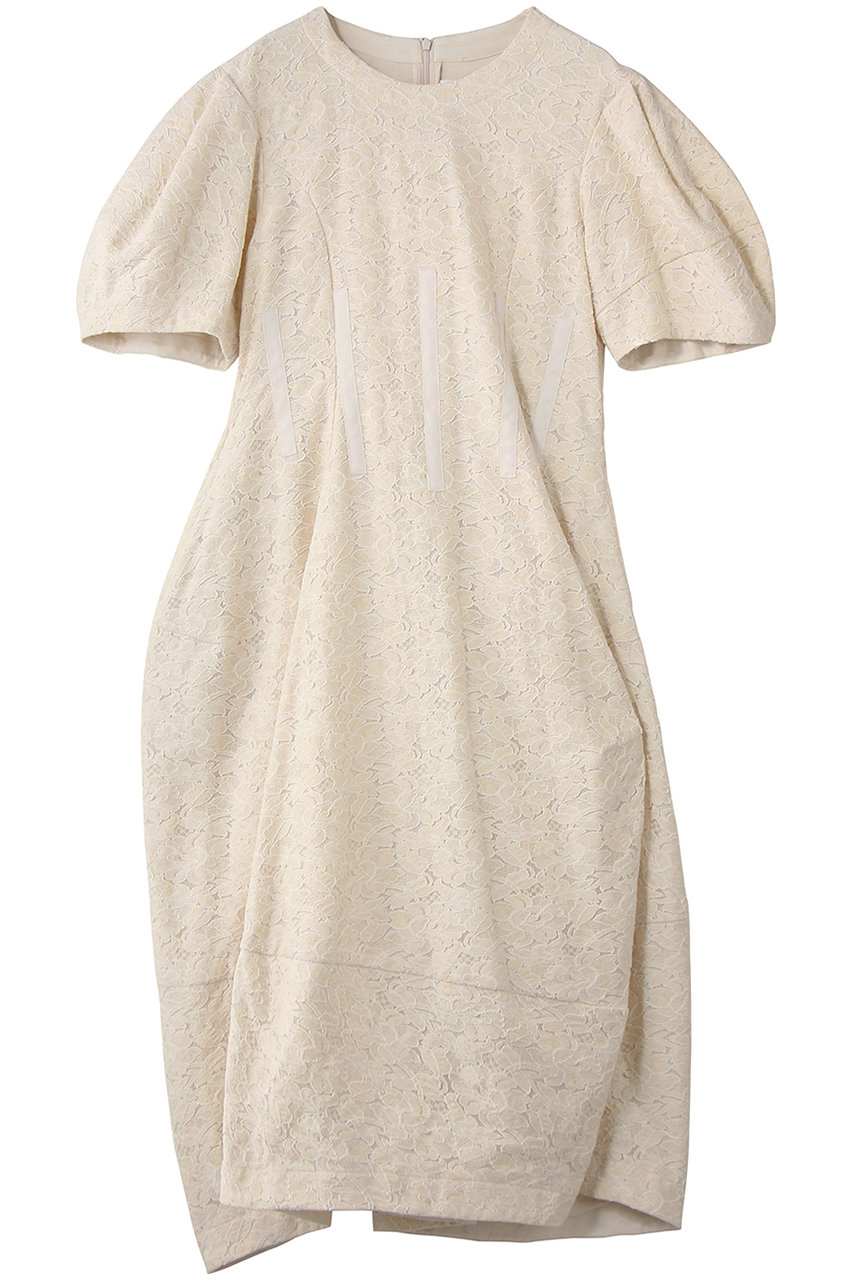 チカ キサダ/Chika Kisadaのパフスリーブ レース ドレス(ベージュ/CO-26041)