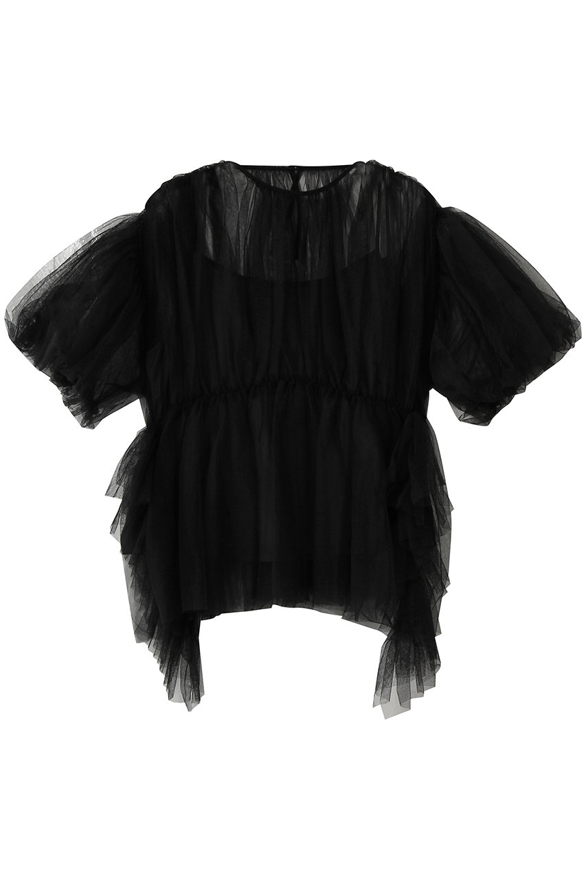 チカ キサダ/Chika Kisadaのエアリー チュール ブラウス(ブラック/CB-26051)