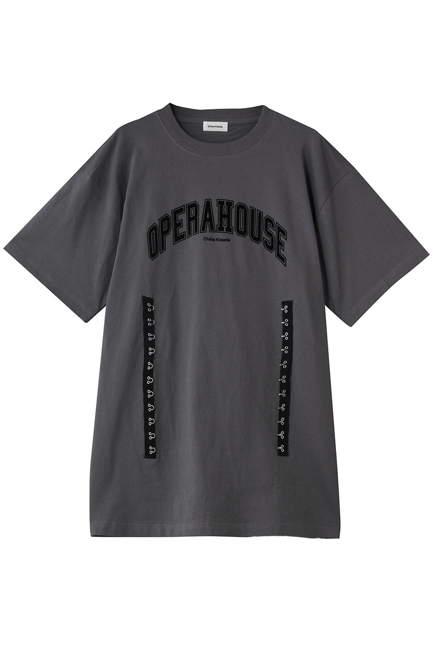 チカ キサダ/Chika KisadaのOPERA HOUSE コルセット ビッグTシャツ(グレー×ブラック/CT-26077)