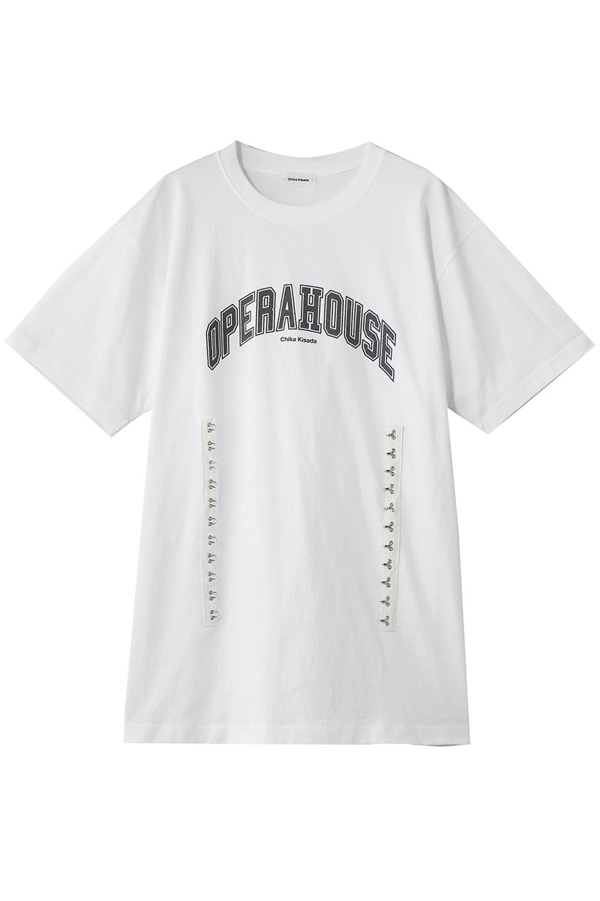 チカ キサダ/Chika KisadaのOPERA HOUSE コルセット ビッグTシャツ(ホワイト×グレー/CT-26077)