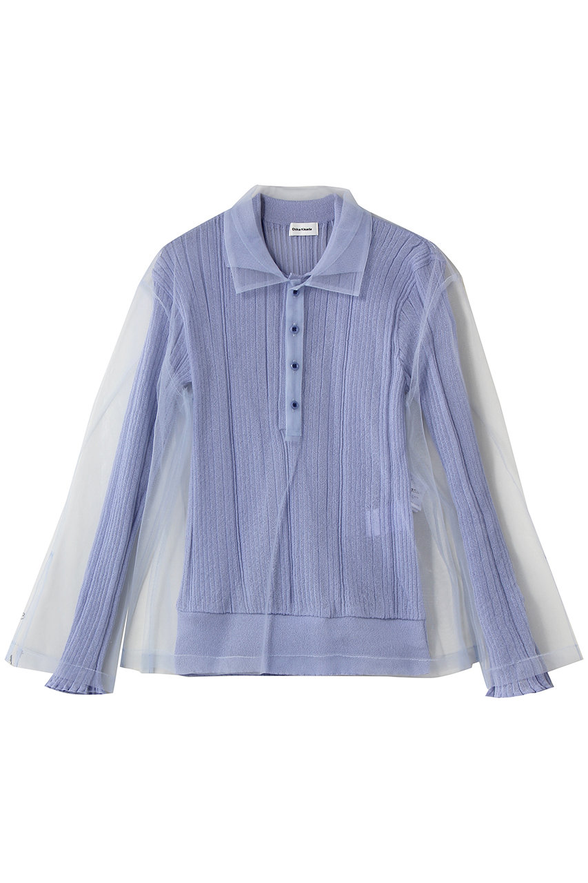 チカ キサダ/Chika Kisadaのチュール レイヤー ポロニット(ブルー/CK-26073)