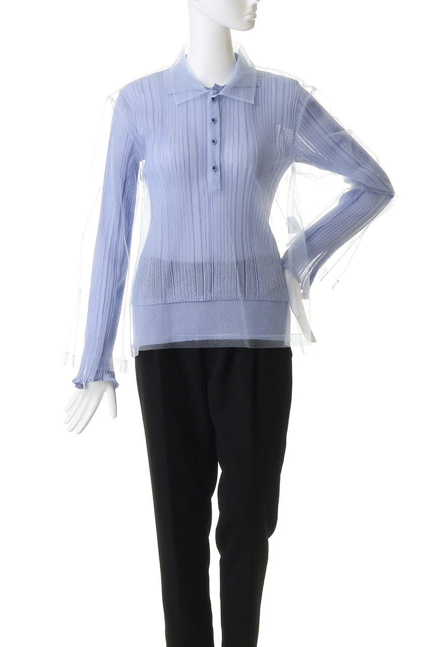 Chika Kisada(チカ キサダ)｜チュール レイヤー ポロニット/ブルー の