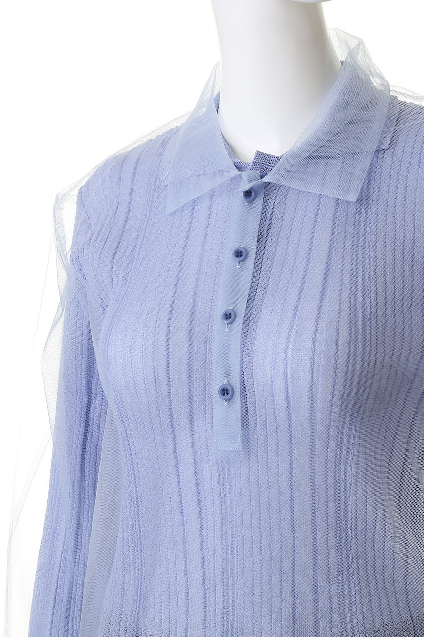 Chika Kisada(チカ キサダ)｜チュール レイヤー ポロニット/ブルー の