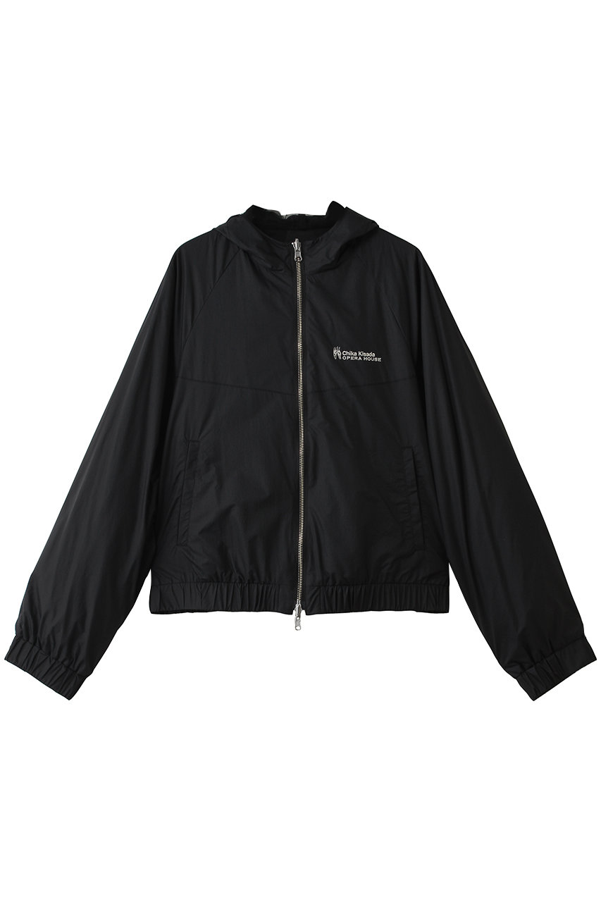 チカ キサダ/Chika KisadaのOPEEA HOUSE リバーシブル チュール ナイロン フーディーブルゾン(ブラック/CJ-26029)