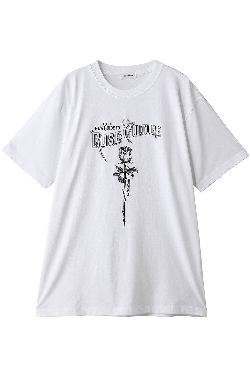 チカ キサダ/Chika KisadaのROSE CULTURE プリントTシャツ(ホワイト/CT-26297)