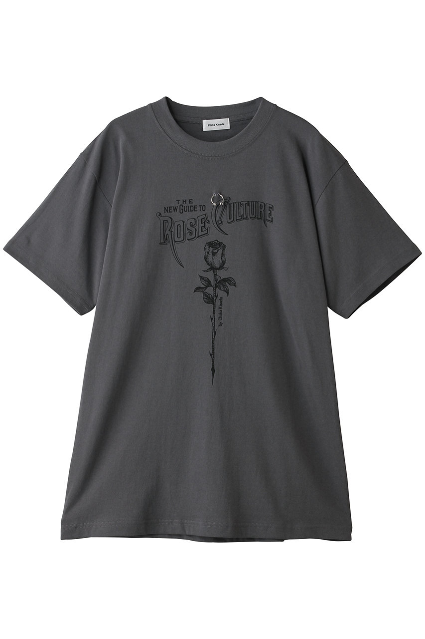チカ キサダ/Chika KisadaのROSE CULTURE プリントTシャツ(グレー/CT-26297)