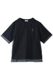 CATパッチ チュール レイヤー Tシャツ