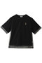 CATパッチ チュール レイヤー Tシャツ チカ キサダ/Chika Kisada ブラック