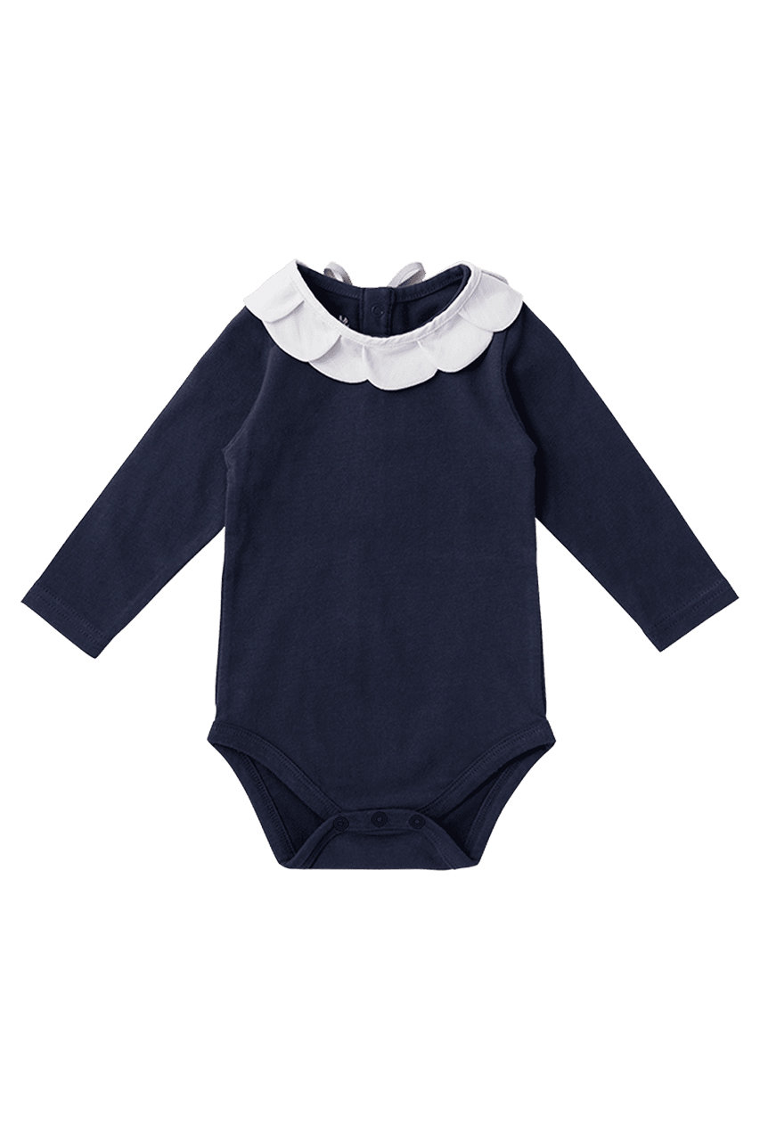 MARLMARL yBabyzp[X bodysuits 4 petal (navy, 80cm) }[}[ ELLE SHOP