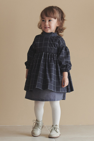 マールマール/MARLMARLの【BABY】お食事エプロン eureka graph black 80-90cm(200200/200299)