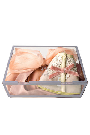 マールマール/MARLMARLの【BABY】スタイ＋お食事エプロン teppan box bouquet MSP2(ピンク系) 80-90㎝