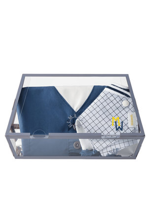 マールマール/MARLMARLの【BABY】スタイ＋お食事エプロン teppan box garcon MSP4(ライトブルー系) 80-90㎝