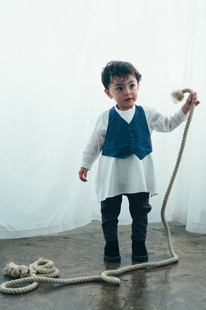 マールマール/MARLMARLの【BABY】お食事エプロン garcon laurel 80-90cm(200100/200199)