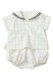 【BABY】paddle rompers pindot 80-90cm マールマール/MARLMARL graph white