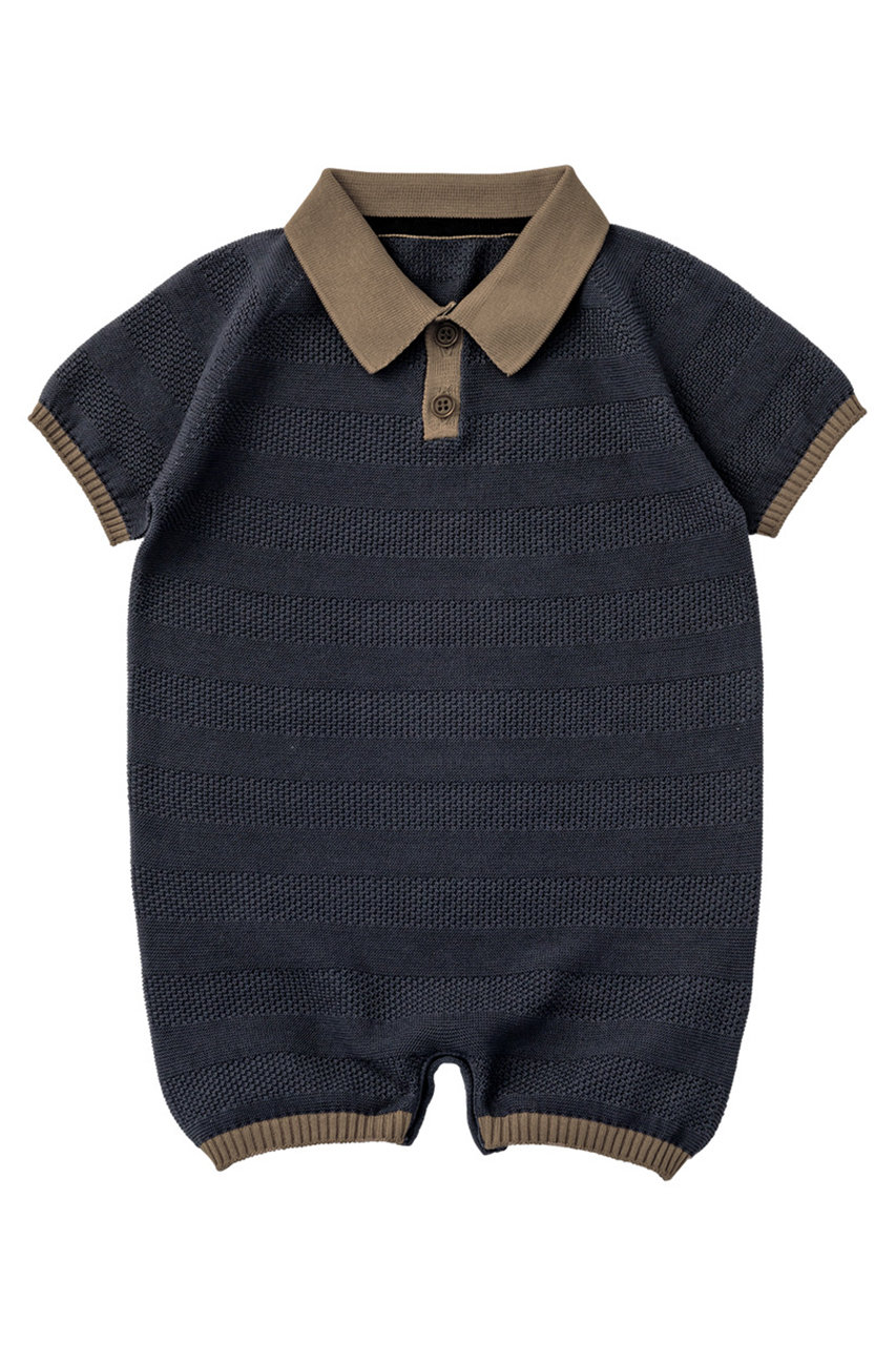【Baby】knit polo rompers