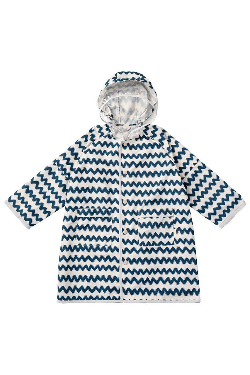 マールマール/MARLMARLの【Kids】rain coat(gizagiza navy/4571635661639)