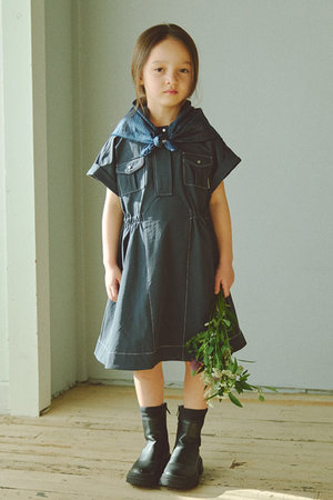 マールマール/MARLMARLの【KIDS】safari dress navy 110-120cm(200200/200206)